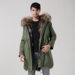 画像2: メンズ Mens Real Fox Fur Real Fur LinerHoodie Military Coat Long リアルファーフード&ライナー付ミリタリーモッズコート (2)