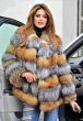 画像1: Women Real Red Silver Fox Fur Coat シルバーフォックスファーコート　ジャケット (1)