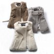 画像3: Women Real Sheep Skin Mouton Fur Vest Jacket  リアルシープスキンムートンファーベスト (3)