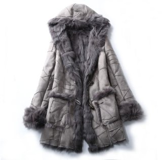 Women Real Sheep Skin Mouton Fur Vest Jacket リアルシープスキン