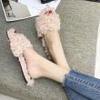 画像3: women ’s warm curl flat with slippers  sandals フワモコカールのフラットサンダルスリッパ　 (3)