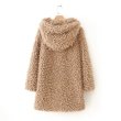 画像6: women's imitation fur pocket hood coat jacket フェイクファーフーディーフードコート ジャケット　 (6)