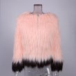 画像2: women's  Faux Fur Coat fur  coat  jacketフェイクファージップアップジャケット　コート　プラス大きなサイズあり　 (2)