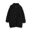 画像1: women's  loose thick lambskin zipper jacket coat ラムウールルーズフットジップジャケット　 (1)