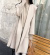 画像3: women's  double wool woolen coat hooded long coat  フーディーウールロングコート　 (3)