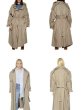 画像7: women's  loose large lapel double-breasted waist khaki profile coat (7)