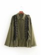 画像3: Green Military Boho Fringe Shirts　ミリタリー アーミー フリンジ付シャツ (3)