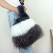 画像4: Real Rabbit Fox Mongolian fur  tote bag   リアルラビット＆フォックス＆モンゴリアンファー3層ファートートバッグ (4)