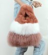 画像2: Real Rabbit Fox Mongolian fur  tote bag   リアルラビット＆フォックス＆モンゴリアンファー3層ファートートバッグ (2)