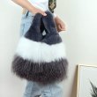 画像3: Real Rabbit Fox Mongolian fur  tote bag   リアルラビット＆フォックス＆モンゴリアンファー3層ファートートバッグ (3)