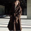 画像3:  women's  long paragraph fake fur coat plush fluffy coat jacket　エコファーモコモコロングコート (3)