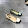 画像3: Women’s  square buckle gentle wind fairy shoes sandals Mules バックル付フラットバイカラーパンプス　ミュール (3)