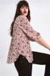 画像3: Floral V-neck top loose nine-point sleeve printed shirt フローラルVネックルーズブラウス　シャツ (3)