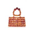 画像6:   Messenger acrylic  beaded  Small bag handbag 琥珀数珠ハンドメイドトートハンドバック (6)