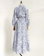 画像10:  Women's loose v-neck waist small fresh printed floral sunscreen long dress   Vネックロング丈　マキシエスニックドレス ワンピース　 (10)