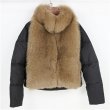 画像12: Woman's natural fox fur collar loose short coat sliver white duck down jacket Real  Fur Coat　リアルフォックスファー付きダウンジャケット　コート (12)