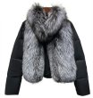 画像8: Woman's natural fox fur collar loose short coat sliver white duck down jacket Real  Fur Coat　リアルフォックスファー付きダウンジャケット　コート (8)