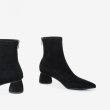 画像10:  women's nude color thick with heel pointed elastic socks boots ポインテットソックスブーツ　ショーツブーティブーツ (10)