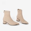 画像9:  women's nude color thick with heel pointed elastic socks boots ポインテットソックスブーツ　ショーツブーティブーツ (9)