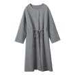 画像1: Women'sover the knee long section waist temperament double-sided wool woolen coat  gray coat wool coat     ウールロングシンプルコート (1)