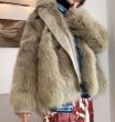 画像11: Women's  fox fur coat  real hair long section slim long-sleeved mink coat リアル フォックスファーオーバーサイズボリューミーコート　ジャケット (11)