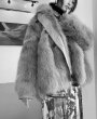 画像3: Women's  fox fur coat  real hair long section slim long-sleeved mink coat リアル フォックスファーオーバーサイズボリューミーコート　ジャケット (3)