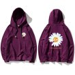 画像3: Men's small daisies hooded  sweater  loose hood  Parker Trainer デイジープリントフーディパーカー　スエット　男女兼用　 (3)