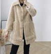 画像2: Women's Australian imports of velvet sheep shearing jacket loose long  fur coat 　リアルシープスキンシャーリングコート　ジャケット　 (2)