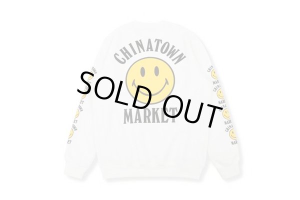 women's Long Sleeve Oversize Smile Sweat Trainer sweater オーバー