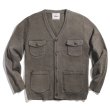 画像2: men's multi-pocket casual V-neck cardigan knitwear sweater マルチポケットVネックアーミーカーディガン (2)