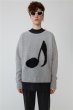 画像3: Women'smusic symbol sweater 音符柄編みこみプルオーバー　セーター (3)