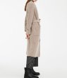 画像2: Women's pure wool bathrobe style lace-up long cardigan  coat  ウールロングカーディガンスタイルコート ジャケット ブルゾン　 (2)