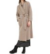 画像1: Women's pure wool bathrobe style lace-up long cardigan  coat  ウールロングカーディガンスタイルコート ジャケット ブルゾン　 (1)