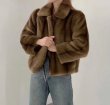 画像5: Women's imitation mink warm short fur coat jacket  　エコミンクファーショートコート　ジャケット (5)