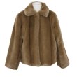 画像6: Women's imitation mink warm short fur coat jacket  　エコミンクファーショートコート　ジャケット (6)