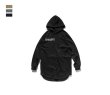 画像6: ifltn Unisex Round Sweep Curved Hem Long line Hip Hop Streetwear Hoodie Pulloverロゴ バッククロスモチーフ ロング丈 フード付パーカー ユニセックスサイズ (6)