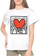 画像1: GailFranklinandCat Shirt Woman Tees White Keith Haring　ホワイトキースヘリング　半袖Tシャツ　男女兼用 (1)