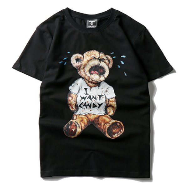 Men's grandfather crying bear short-sleeved T-shirt クライングベア 