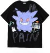 画像2: Gengar Short Sleeve T-Shirt No Pain Vintage Graphic Print  Tees　ビンテージグラフィックプリント半袖Tシャツユニセックス 男女兼用 (2)