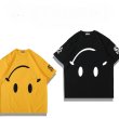 画像4: trend loose letter smile face washed old cotton tee t-shirt oversize men and women 　　オールドスマイルプリントオーバーサイズ半袖Tシャツ ユニセックス 男女兼用 (4)