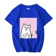 画像4: Box cat print short sleeve T-shirt men and women  　　キャット 猫プリント半袖Tシャツ ユニセックス 男女兼用 (4)