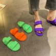 画像4: Women  open toe cloth word flat sandals and slippers candy color　フラットソフトクロスキャンディーカラーサンダル スリッパ　ミュール　 (4)