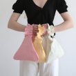 画像8: Woman’shand-in-hand cute lotus leaf folds totebag  ギャザーハンドルトライアングルトートバック (8)