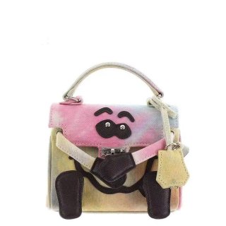 woman's mini canvas little monster smiley Messenger bag wild