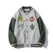 画像3: Heybig Fire Embroidery Baseball uniform jacket blouson ユニセックス 男女兼用  スタジアムジャンパー スタジャン MA-1 ボンバー ジャケット ブルゾン (3)