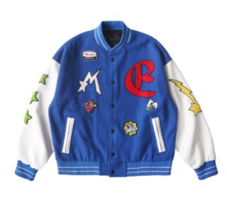 MAISON EMERALD Flower Boa Coat JACKET baseball uniform jacket