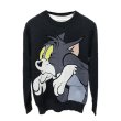 画像5: Tom and jerry Unisex Pullover loose sweater ユニセックス 男女兼用 ビックトム＆ジェリー編み込みセーター　プルオーバー (5)