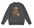 画像5:  Bear Print Knit Sweater Unisex Pullover loose sweater ユニセックス 男女兼用 ベアー編み込みセーター　プルオーバー (5)