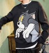 画像4: Tom and jerry Unisex Pullover loose sweater ユニセックス 男女兼用 ビックトム＆ジェリー編み込みセーター　プルオーバー (4)