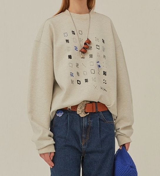 Ader Error multi-icon Pullover Sweat 男女兼用マルチアイコン